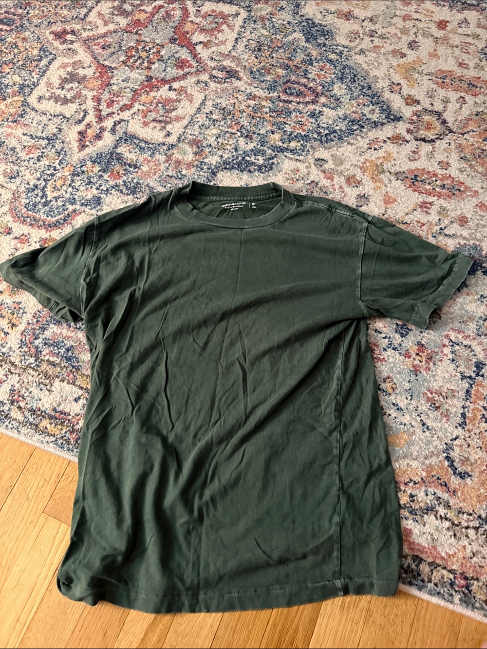 Abercrombie & Fitch Men's Size M Tall Dark Green Crew Neck Tee